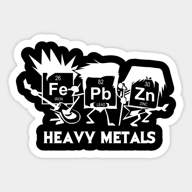 Funny Chemistry Gift - Heavy Metals Sticker by dennex85